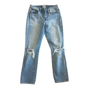 J. Crew Broken-In Boyfriend Distressed Slim Jeans Size 25